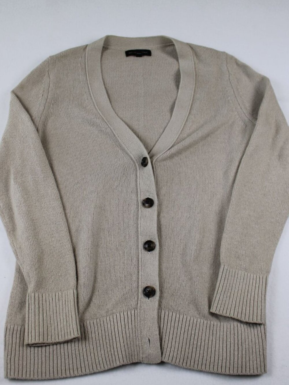 Banana Republic Womens Beige Button-Front Cardigan Sweater S